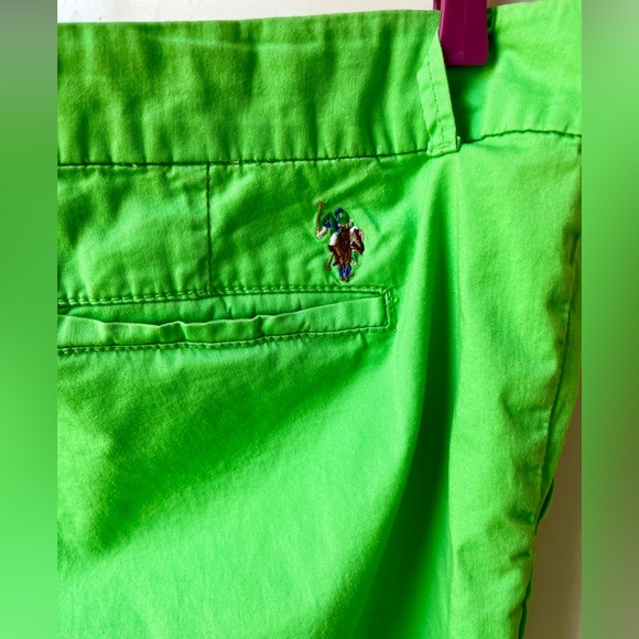 US Polo Association lime green capri size 14 (fits more like 12) - Picture 2 of 5